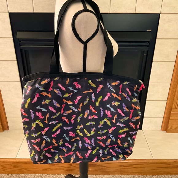 Shoe 100% Nylon Shoulder Tote Bag - Picture 1 of 7